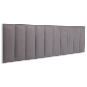 Cabeceira King Modulada Reta Cama Box Suede Cinza