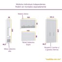 Ver imagem 5 de Guarda Roupa Dormitório Modulado Alpes Casal 1,58 m Queen - Roupeiro Luciane M05:Branco