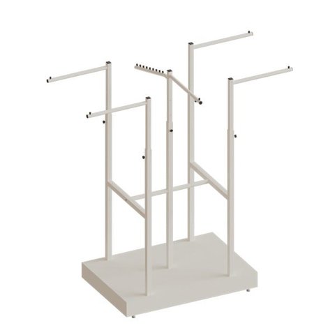 Expositor de Loja Em MDF Base com 6 Cabideiros Robust Comac Branco