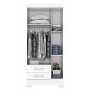 Ver imagem 3 de Guarda Roupa Solteiro Sensi com 3 Portas e 2 Gavetas Flex Branco - Móveis Briz
