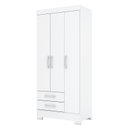 Ver imagem 1 de Guarda Roupa Solteiro Sensi com 3 Portas e 2 Gavetas Flex Branco - Móveis Briz