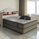 Ver imagem 3 de Cabeceira Box Casal Evelyn 140cm com Nicho e Prateleiras Organizador para Quarto:Off White/Canela