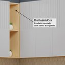 Ver imagem 6 de Armário Aéreo 100% MDF Canto Reto 2 Portas com Nicho 95cm Aura Luciane Móveis