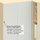 Ver imagem 7 de Armário Aéreo 100% MDF Canto Reto 2 Portas com Nicho 95cm Aura Luciane Móveis