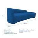 Ver imagem 3 de Recamier Curvo Orgânico 200cm 3 Lugares Lado Direito para Sala Estar e Linho Paris