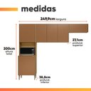 Ver imagem 4 de Armário de Cozinha Completa 9 Portas 1 Nicho Surya