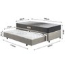 Bicama Box Solteiro Ecoflex 88x188x30 com Cama Auxiliar + Colchão Espuma Firme Dual - 2