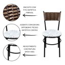 Ver imagem 2 de 2 Cadeiras Pretas para Cozinha Viena Avelã:Floral Gelo
