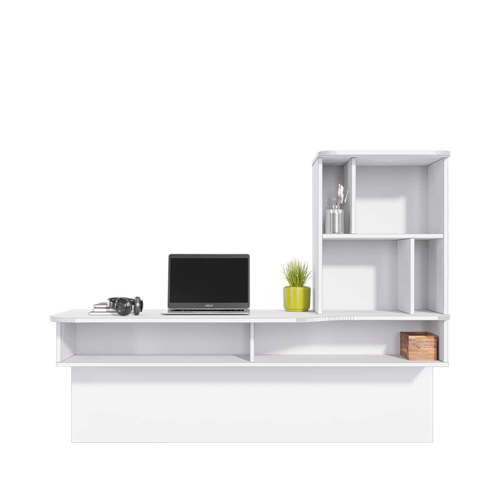 Bancada De Estudo Lilac com 6 Nichos Colibri Branco Fosco | MadeiraMadeira
