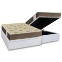 Ver imagem 1 de Cama Box Baú Casal: Colchão Espuma D33 Orthoflex Comfortpedic Line + Base CRC Courano White(