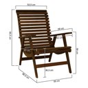 Ver imagem 2 de Poltrona Summer Madeira Imbuia Maciça Assento e Encosto Ripado Stain Imbuia