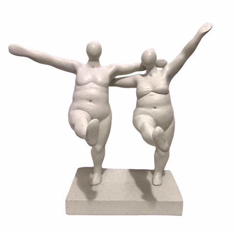 Escultura Casal em Poliresina 24x24x12cm Mart