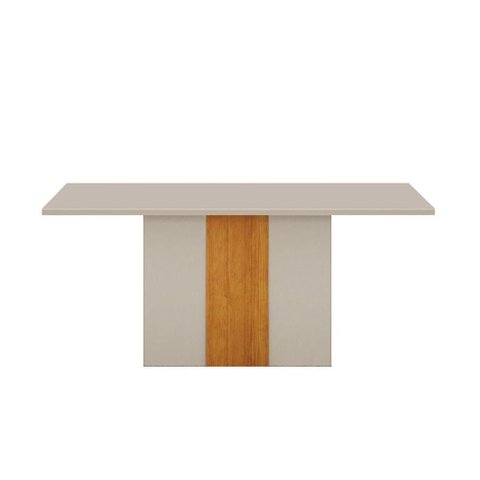 Mesa de Jantar Dora 8 Lugares Retangular Vidro 190cm Off White Arbo Design
