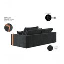 Ver imagem 3 de Sofá-Cama Ipanema 3 Lugares Retrátil e Reclinável 200cm Preto Suede