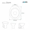 Assento Sanitário Fechamento Lento Zoom Branco para vaso Logasa - 3