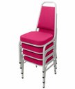Ver imagem 1 de Kit com 4 Cadeiras Empilháveis Linha Hotel Plus Rosa