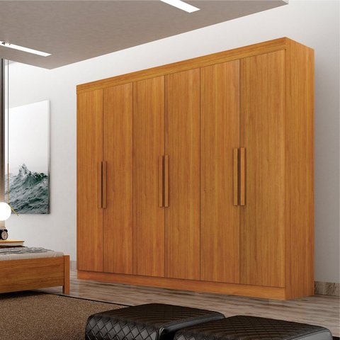Guarda Roupa Casal 6 Portas 2 Gavetas Delta