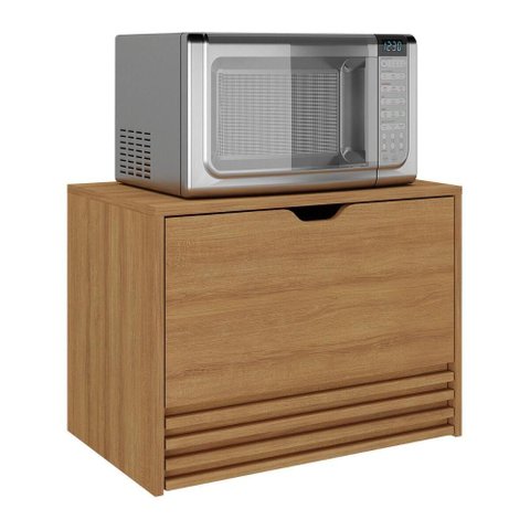 Balcão Suspenso para Forno/micro-ondas 1 Porta e 1 Gaveta Multimóveis Cr20345 Amêndoa