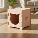 Ver imagem 1 de Toca Nicho Caixa para Gatos com Carpete Premium Playground Resistente Mdf Pet Decorado e Interativo