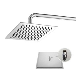 Chuveiro Inox Ducha 20x20 Quadrado Cromado Piscina Area Externa Banheiro - 1
