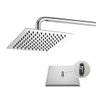 Chuveiro Inox Ducha 20x20 Quadrado Cromado Piscina Area Externa Banheiro - 1