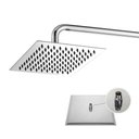 Ver imagem 1 de Chuveiro Inox Ducha 20x20 Quadrado Cromado Piscina Area Externa Banheiro