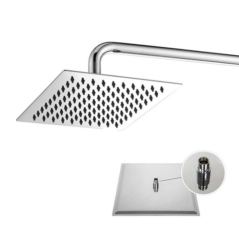 Chuveiro Inox Ducha 20x20 Quadrado Cromado Piscina Area Externa Banheiro