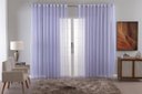 Ver imagem 1 de Cortina Voil Xadrez para Sala, Quarto e Cozinha 2,80 X 1,30 Lilás