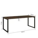 Ver imagem 3 de Escrivaninha com Gaveteiro Industrial 4 Gavetas e Passa-Cabos 190x70cm Frame Office Espresso Móveis Carvalho/Munique