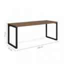 Ver imagem 7 de Escrivaninha Mesa Escritório Diretor com Gaveteiro 190cm Frame Office