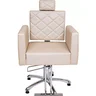 Cadeira Evidence Barbeiro Cabeleireiro Fixa com Base Giratória:bege - 1