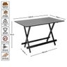 Jogo de Mesa 1,20x70 com 4 Cadeiras Dobráveis de Madeira Cor Preto - Móveis Britz - 4