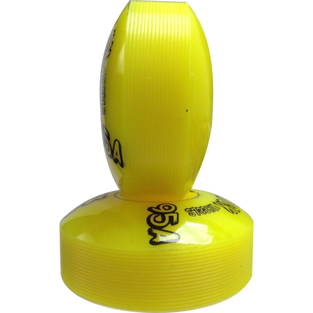 Roda De Skate Derock 53mm 95A Play + Rolamento - Play 53mm Amarelo - 4