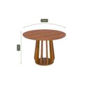 Ver imagem 3 de Mesa de Jantar Redonda em MDF Pitanga 109cm sem Vidro Marrom/Madeira/Cinamomo