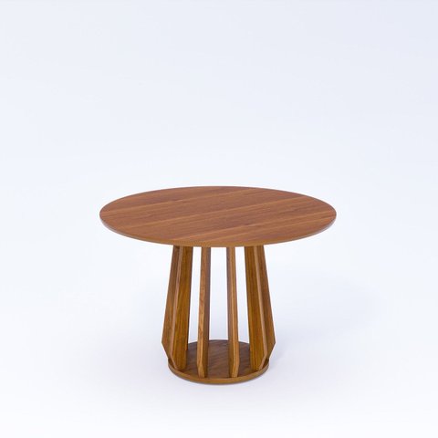 Mesa de Jantar Redonda em MDF Pitanga 109cm sem Vidro Marrom/Madeira/Cinamomo