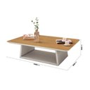 Ver imagem 3 de Mesa de Centro Hol com Tampo em Mdf 1,09m Cor Fendi Cinza/freijó Edn Móveis