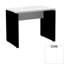 Ver imagem 1 de Mesa de Escritório Pé Painel PE25 em MDP 134 x 60 cm Branca com Base Branca