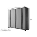 Ver imagem 5 de Guarda Roupa Casal 6 Portas e 2 Gavetas C/ Pés Grécia Naturale - Rufato