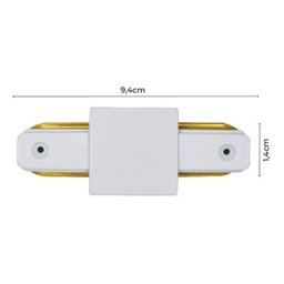 Conector Emenda Reta para Trilho Eletrificado Branco S/ Borda - 2