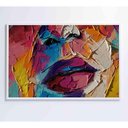 Ver imagem 3 de Quadro Pintura Óleo de Rosto Feminino Medidas 120x80 Cm Impressão Vidro Acrílico