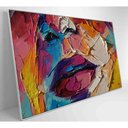 Ver imagem 1 de Quadro Pintura Óleo de Rosto Feminino Medidas 120x80 Cm Impressão Vidro Acrílico