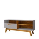 Ver imagem 4 de Rack Paládio com Divisórias 136cm em MDF-MDP Off White-Naturalle Bechara Móveis