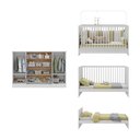 Ver imagem 5 de Berço 3 em 1 com Colchão Incluso e Cômoda 2 Portas 4 Gavetas Brisa Multimóveis Mp4755 Branco