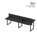 Ver imagem 6 de Plataforma Dupla Escrivaninha Tub Corporativa Light 4 Lugares 200cm Industrial Preto