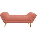 Ver imagem 5 de Kit Cabeceira 90 cm Suede + Calçadeira Madrid Coral
