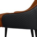 Ver imagem 7 de Kit 4 Cadeiras de Jantar Estofada Torino Design Italiano Costuras Geométricas Base em Metal -
