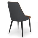 Ver imagem 5 de Kit 4 Cadeiras de Jantar Estofada Torino Design Italiano Costuras Geométricas Base em Metal -