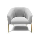 Ver imagem 4 de Cadeira Sala de Jantar Pé de Ferro Dourado Kit 2 Stella Suede D03 - D'Rossi Cor Cinza