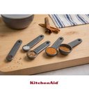 Ver imagem 3 de Jogo 4 Xícaras e 5 Colheres Medidoras Luxo Cinza Kitchenaid