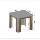 Ver imagem 3 de Mesa para Sala de Jantar 4 Lugares Opera Marrom/Marromle/Off-White